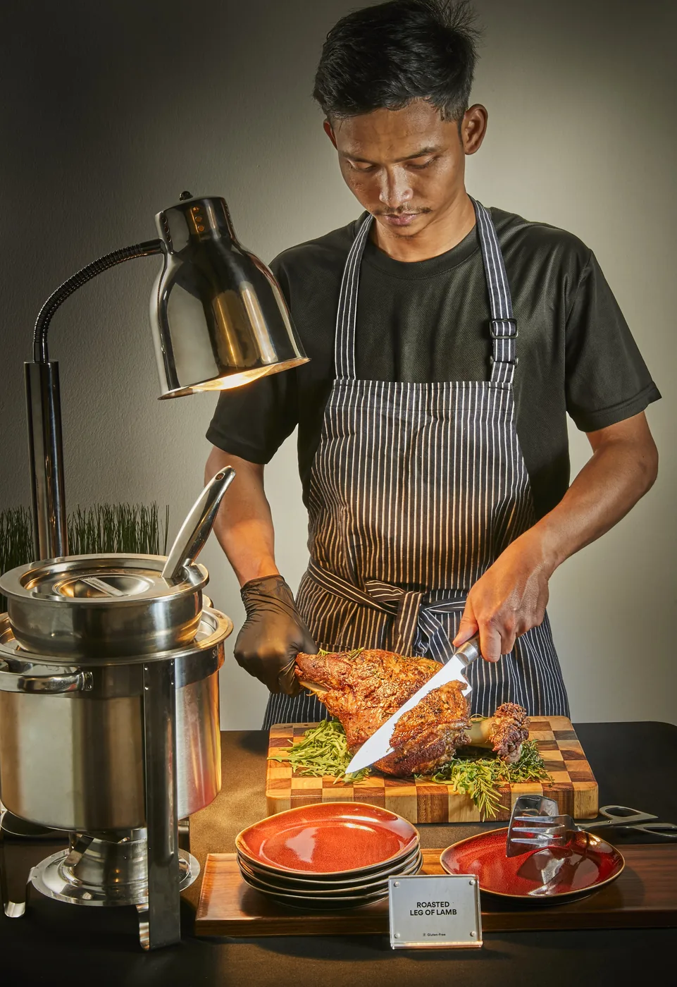 Live carving station