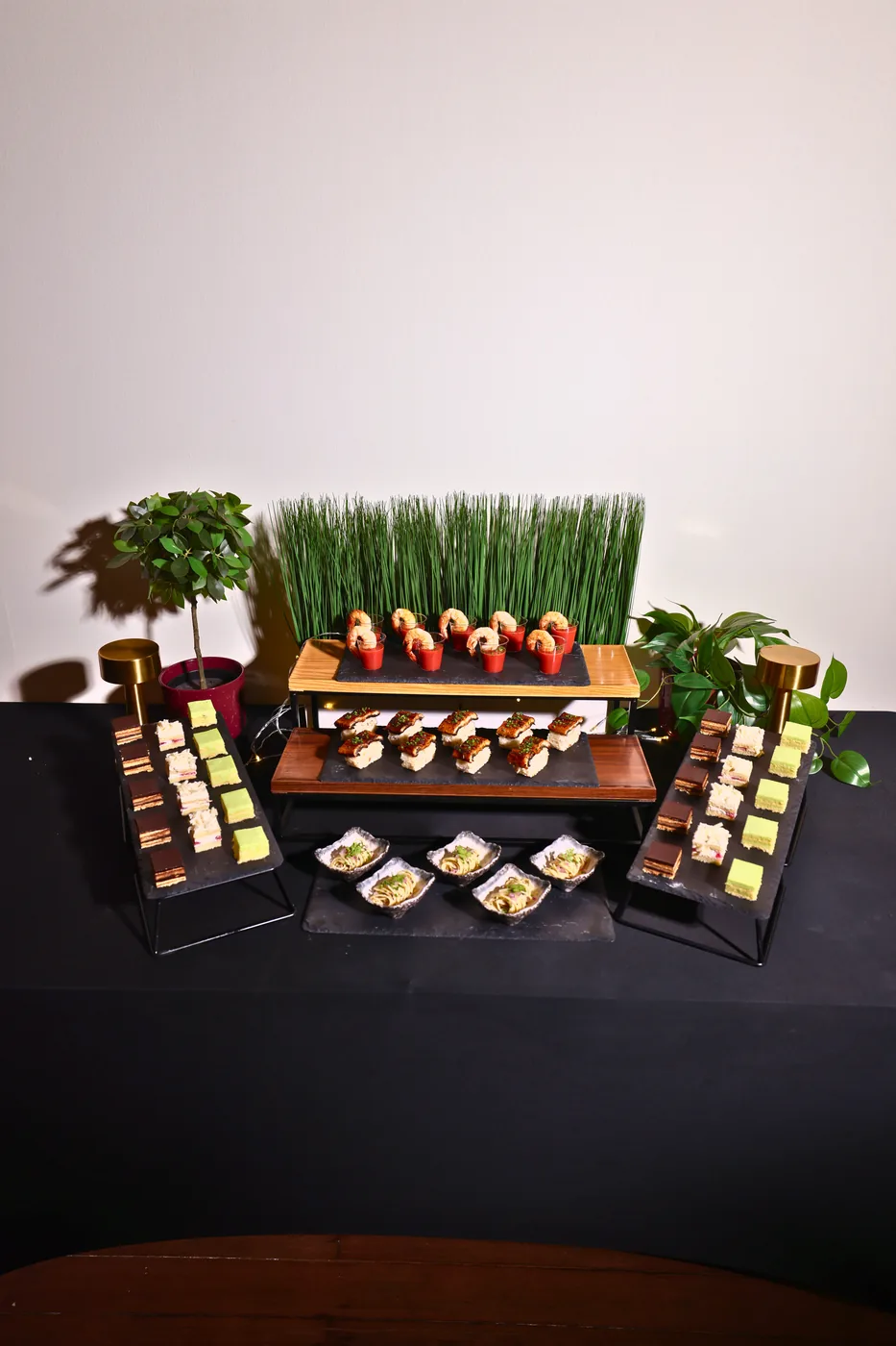 Canapé set-up
